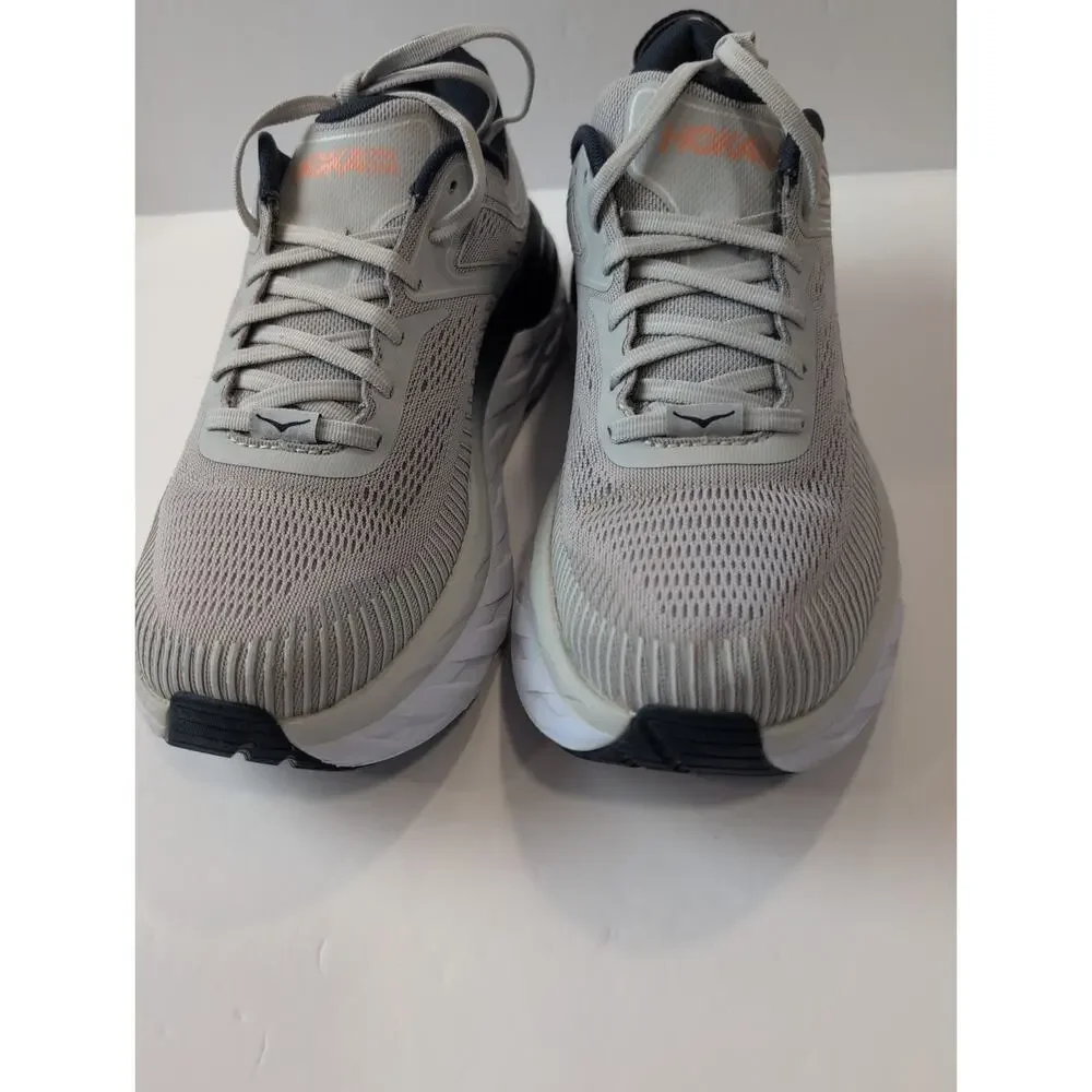 Hoka One One Bondi 7 Women's Size 8.5D Running Shoes Lunar Rock Iris Comfort
